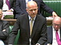 William Hague pledges to step up pressure on Muammar Gaddafi - video