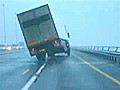 Big Rig Truck Tips Over