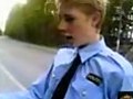 Teen in Cop Costume Gets a Car to Stop