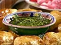 Baked Samosas and Mint Chutney