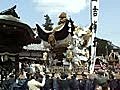 住吉神社　北条節句祭　宵宮　西高室　拝殿前　屋台差し上げ