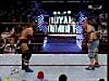 2008 Royal Rumble Match end HHH vs John Cena