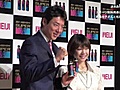 Ｑちゃんと松岡修造さん、新スポーツ飲料発表会に