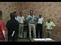 Entrega de los trofeos del partido de fútbol del XII encuentro de la Agrupación Internacional de Peñas Emilio Butragueño