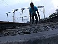 Yet another Darwin Award candidate under a train