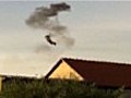 Burning airship captured falling to earth in Germany