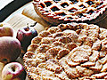 Spiced Apple Pie with Fluted Round Cutouts