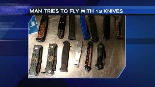 Baltimore man tried to fly with 13 knives