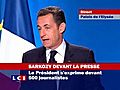 L&#039;intégralité de la déclaration de Nicolas Sarkozy à la presse