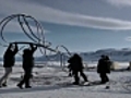 Dutch artist installs climate change sculptures on icebergs