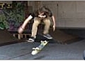 Skateboarding Street Trick - Varial Heel