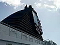Royalty Free Stock Video HD Footage Deck of a Cruise Ship in Honolulu,  Hawaii