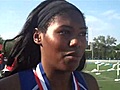 Girls Track   Lincoln-Way East’s Aaliyah Brown talks after winning 3 events