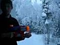 Super Soaker shot outside at -45F