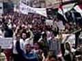 Syrian demo &#039;fired on from air&#039;