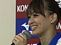 体操・田中理恵選手、NHK杯を前に会見　「しっかり練習してきたので自信ある」