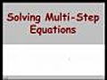 WFW A1 3_2 Solving Multi-Step Equations