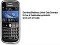 rim blackberry pearl unlock codes