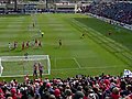 SAVE: Johnson avoids own goal