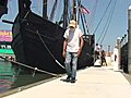 Columbus ships sail into Ponce Inlet