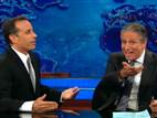 Stewart finds it tough to resist joking about Bachmann’s husband