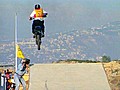Lebanon Motorbike Jump Into Sea