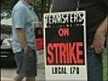 Workers picket outside Aggregate Industries