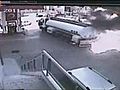 Burning tanker drama at petrol station