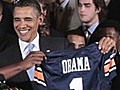 Obama welcomes Auburn football to White House