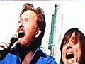 Conan O’Brien and Jim Carrey Sing 