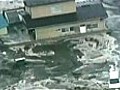 Aerial footage of Fukushima just after earthquake and tsunami hit