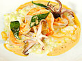 &#039;&#039;Risotto&#039;&#039; with Squid,  Shrimp, and Curry Leaves