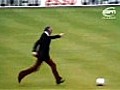 Bruce Forsyth entertains the fans before the 1974  FA Cup final at Wembley Stadium
