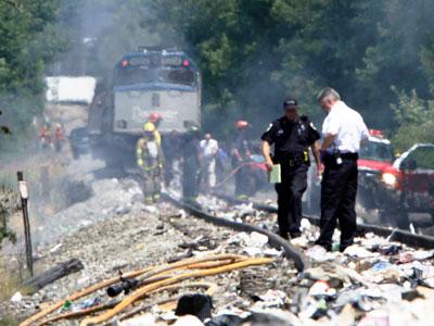 Raw Video: Trucker Dies in Collision With Train