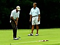 Obama golfs with the opposition