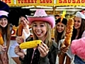 Taste testing Easter show food