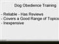 Dog Obedience Training