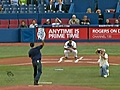 Trent Edwards&#039; First Pitch in Toronto