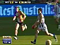 Brent Harvey celebrates 300th game