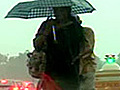 बारिश से थमी दिल्ली की रफ्तार