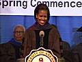 Michelle Obama addresses graduates