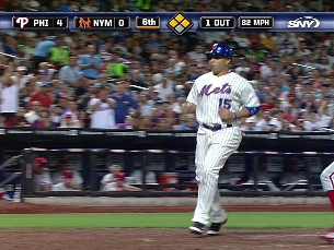 Beltran scores on wild pitch