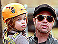 Brad Pitt Takes Daughter Shiloh on a Zipline in Budapest