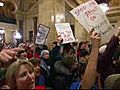 Protests Erupt At Wis. Capitol