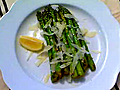 Pan-seared Asparagus With Lemon,  Balsamic And Parmesan