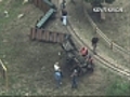 Amusement train ride overturns in Colorado