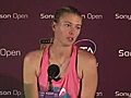 Maria Sharapova talks about her tough day at the Sony Ericsson Open