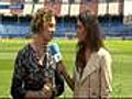 Bisbal con Sara Carbonero en el Calderón
