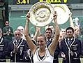 Kvitova receives her championship trophy