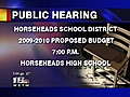 Public Hearing for Horseheads School Budget